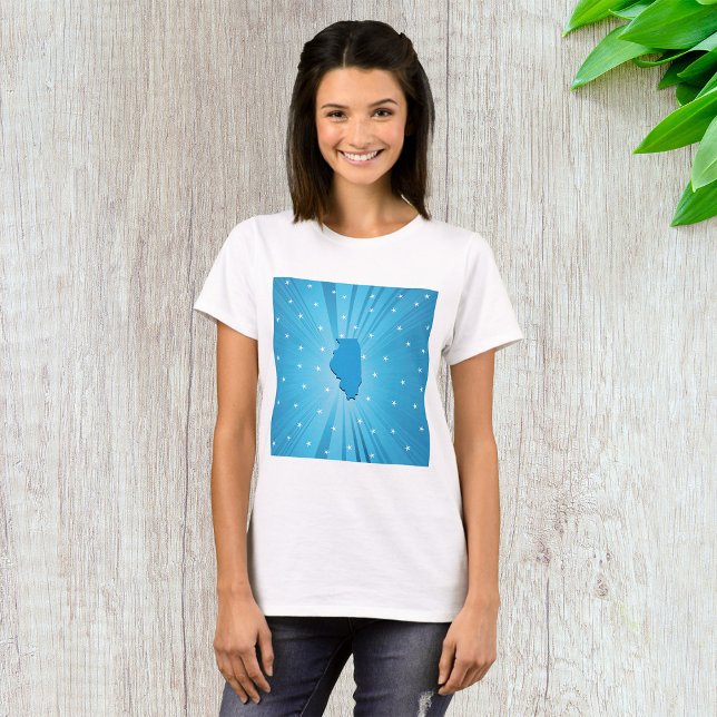 Blue Illinois Womens T-shirt (Skapare uppladdad)