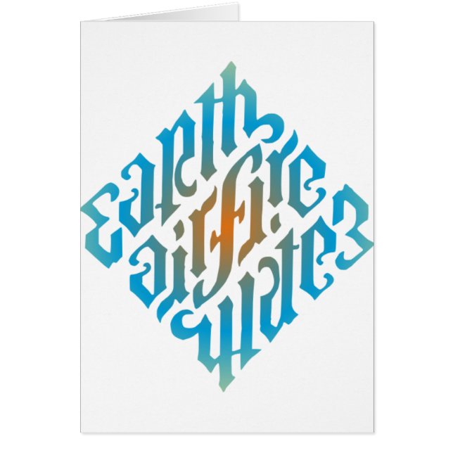 Blue Illuminati Inslag Symbol Hälsningskort (Framsidan)