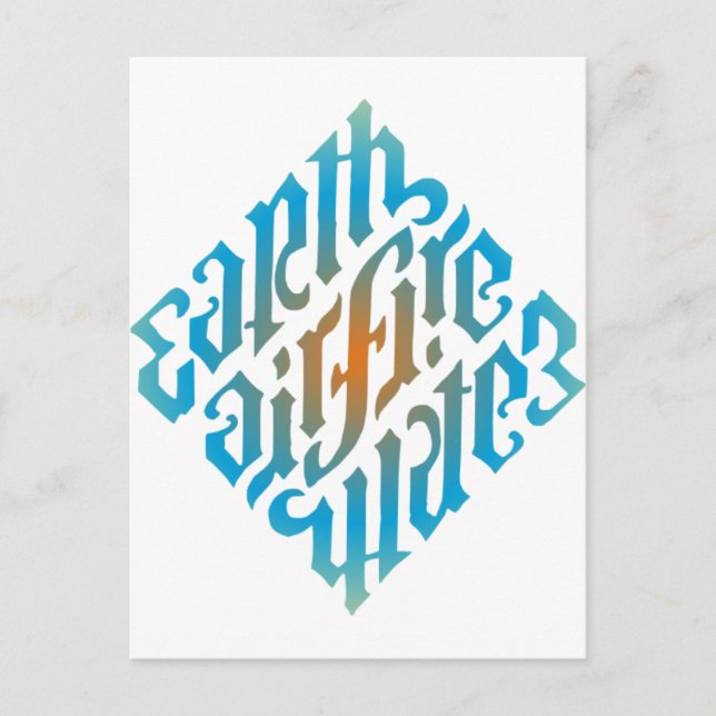 Blue Illuminati Inslag Symbol Vykort (Framsida)