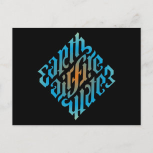 Blue Illuminati Inslag Symbol Vykort