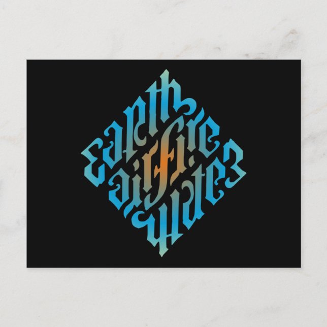 Blue Illuminati Inslag Symbol Vykort (Framsida)