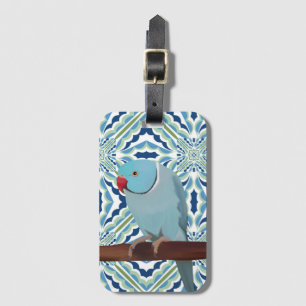 Blue Indian Ringhead Parakeet Bagagebricka