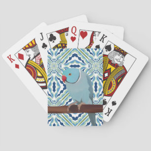 Blue Indian Ringhead Parakeet Casinokort