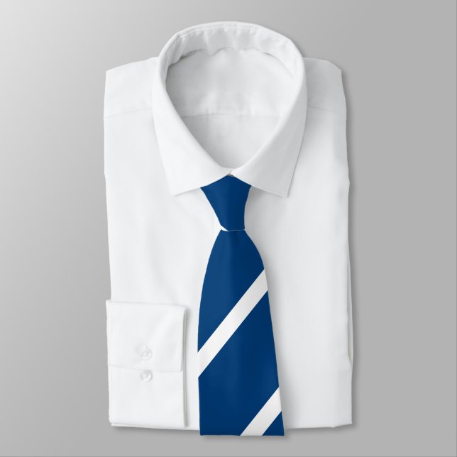 Blue Indie Anpassningsbar Regimental Rand Tie Slips (Bunden)