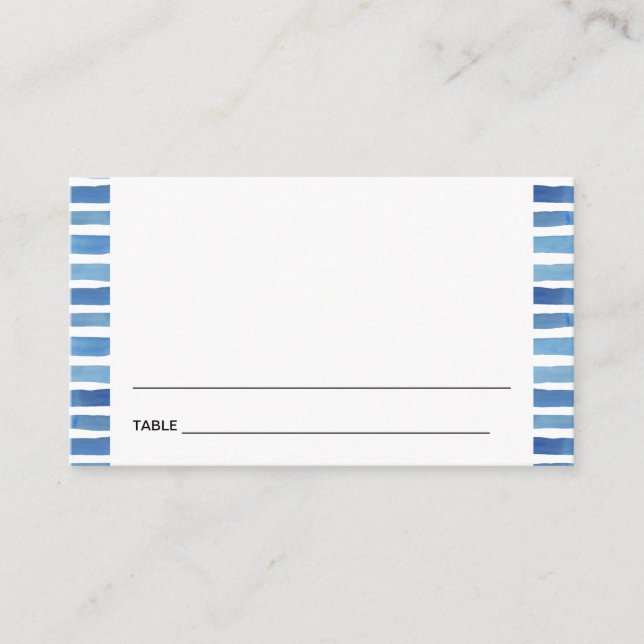 BLUE INDIGO CHEVRON PUB BAT MITZVAH PLACE-KORT VISITKORT (Framsida)