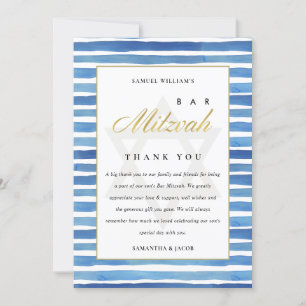 BLUE INDIGO WATERCOLOR RAND FLADDERMUS PUB MITZVAH TACK KORT