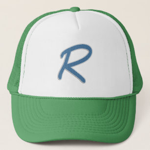 Blue Initial "R" Keps
