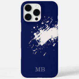 Blue initialer monogram iPhone 16 pro max fodral