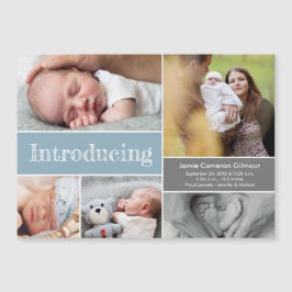 Blue Introducing pojke Photo collage