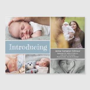 Blue Introducing pojke Photo collage