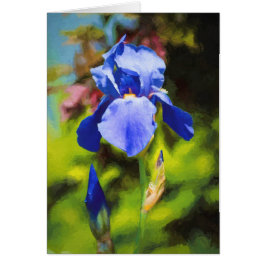Blue Iris Hälsningskort