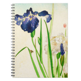 Blue Iris - Japansk vattenfärgsutskrift Anteckningsbok
