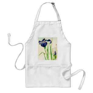Blue Iris - Japansk vattenfärgsutskrift Förkläde