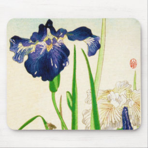 Blue Iris - Japansk vattenfärgsutskrift Musmatta