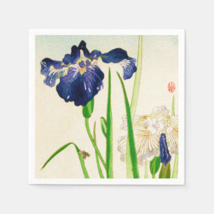 Blue Iris - Japansk vattenfärgsutskrift Pappersservett