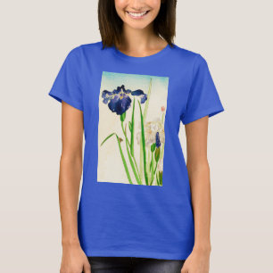 Blue Iris - Japansk vattenfärgsutskrift T-shirt