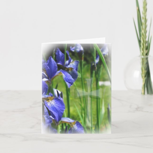 Blue Iris med Kor Kort (Framsida)