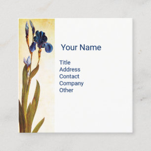 BLUE IRIS Monogram Fyrkantigt Visitkort