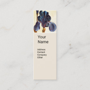 BLUE IRIS Monogram Mini Visitkort