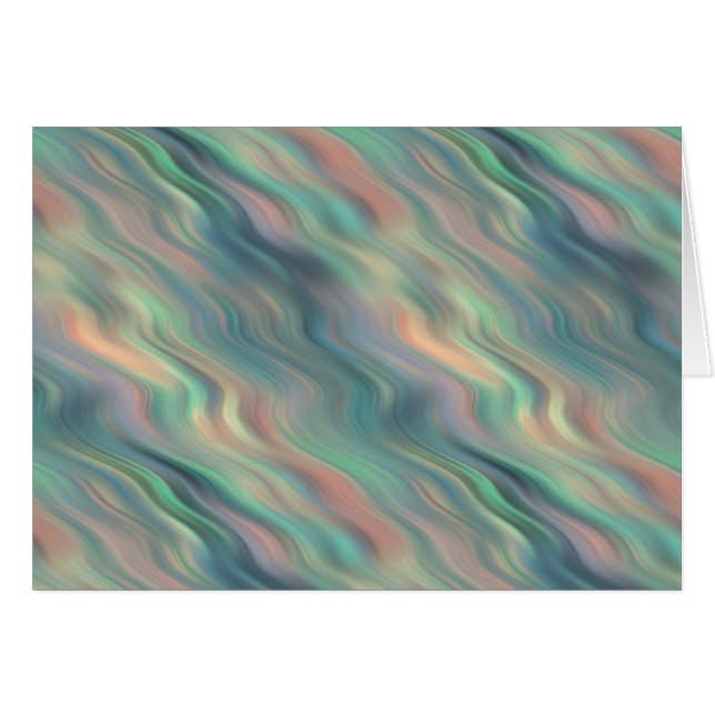 Blue Iris Vågigt Struktur Hälsningskort (Framsidan Horizontal)