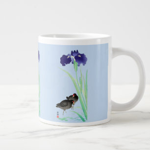 Blue Irises and Moorhens by Ohara Koson Jumbo Mugg
