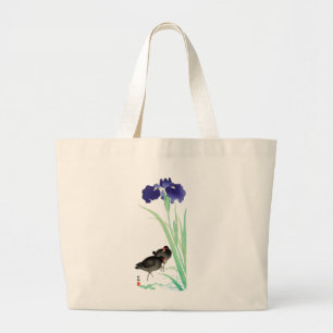 Blue Irises and Moorhens by Ohara Koson Jumbo Tygkasse