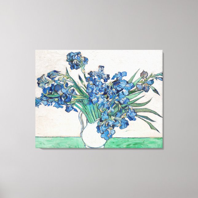 Blue Irises av Vincent Van Gogh Fine Art Canvastryck (Framsida)