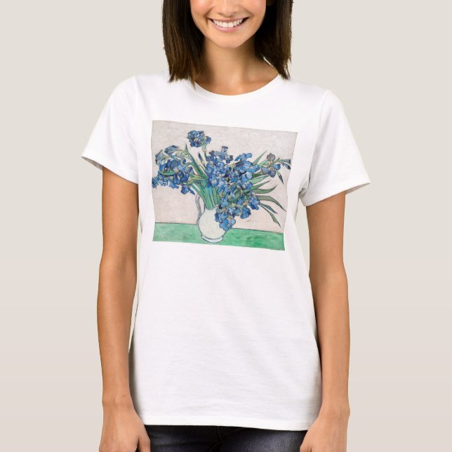 Blue Irises av Vincent Van Gogh Fine Art T Shirt (Framsida)