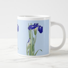 Blue Irises by Ohara Koson Jumbo Mugg
