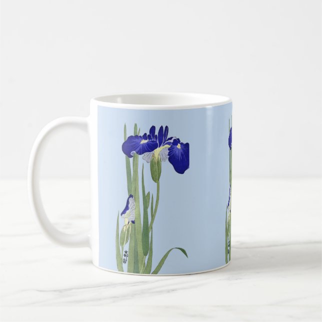 Blue Irises by Ohara Koson Kaffemugg (Vänster)