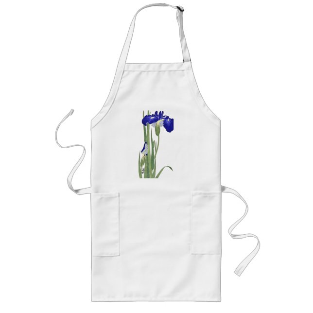 Blue Irises by Ohara Koson Långt Förkläde (Framsidan)