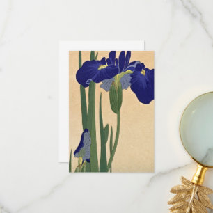 Blue Irises by Ohara Koson Tack Kort