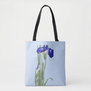 Blue Irises by Ohara Koson Tygkasse