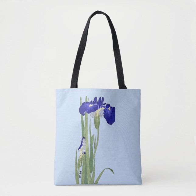 Blue Irises by Ohara Koson Tygkasse (Framsida)
