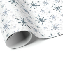 Blue-ish Gray Snowflake Tissue Paper