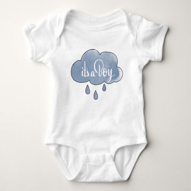 Blue its a Boy Calligraphy Det är en Boy Art Gende T Shirt (Framsida)