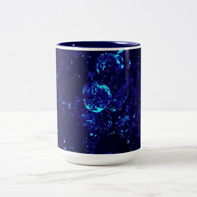 Blue Jacuzzi Bubbles 2 Toned Coffee Mugg (Center)