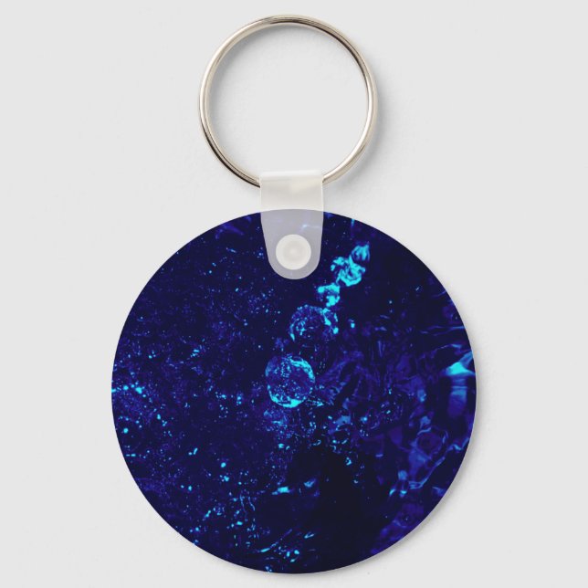 Blue Jacuzzi Bubbles Nyckelring (Framsida)