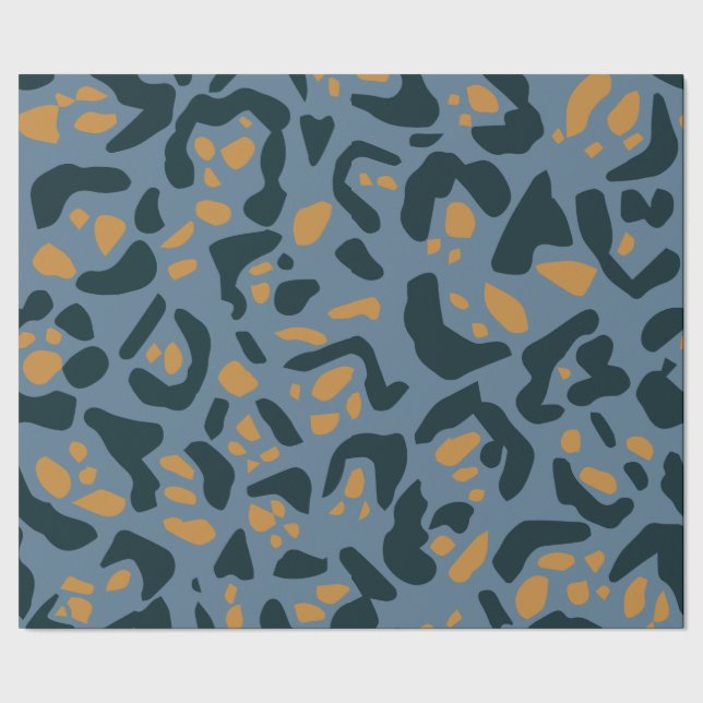 Blue Jaguar print Presentpapper (Seam)