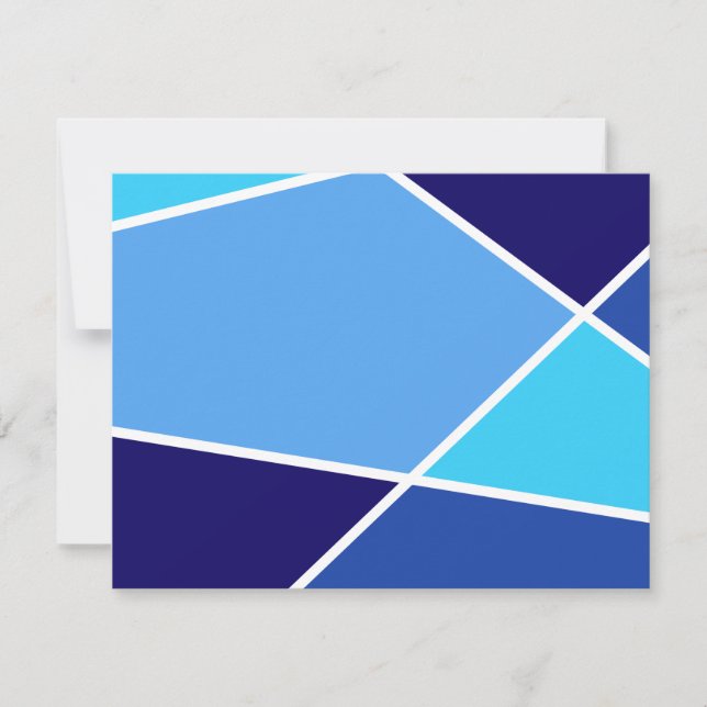 Blue JanaiCreates Color Collection Invitation Inbjudningar (Framsida)