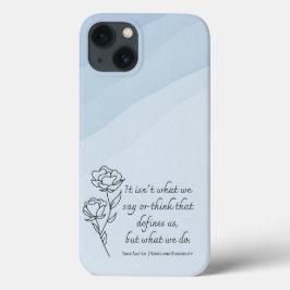 Blue Jane Austen Inspirational Quote Telefon Case