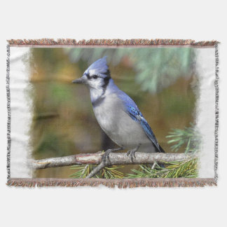 Blue Jay 1 Throw Blanket Mysfilt