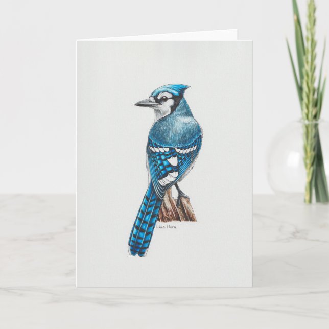 Blue Jay Art Card Tack Kort (Framsida)