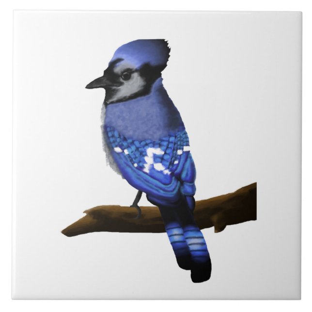 Blue Jay Art   Kakelplatta (Framsidan)