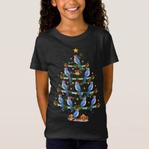 Blue Jay Bird Älskare Julafton Lighting Blue Jay C T Shirt