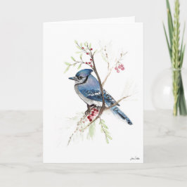 Blue Jay Bird Art Kort