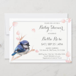 Blue Jay Bird Baby Shower-inbjudningar Inbjudningar