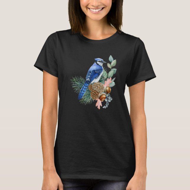 Blue Jay Bird  Cute Birds Animal  Graphic T Shirt (Framsida)