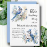 Blue Jay Bird Flowers Springtime 60:e födelsedagen Inbjudningar<br><div class="desc">60:e födelsedagsfest inbjudan med målningar av vackra Blue Jays sitta bland blommarna i grenar i träd. Kontakta mig om du behöver hjälp med dina anpassningar eller om du vill be om ytterligare matchning eller samordning av Zazzle-produkter för firande.</div>
