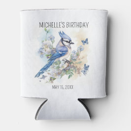 Blue Jay Bird Flowers Springtime Birthday Namn